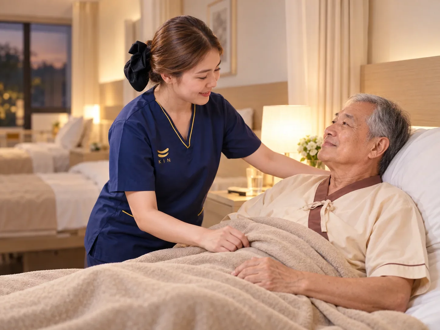 Evening care in the shared room — KIN