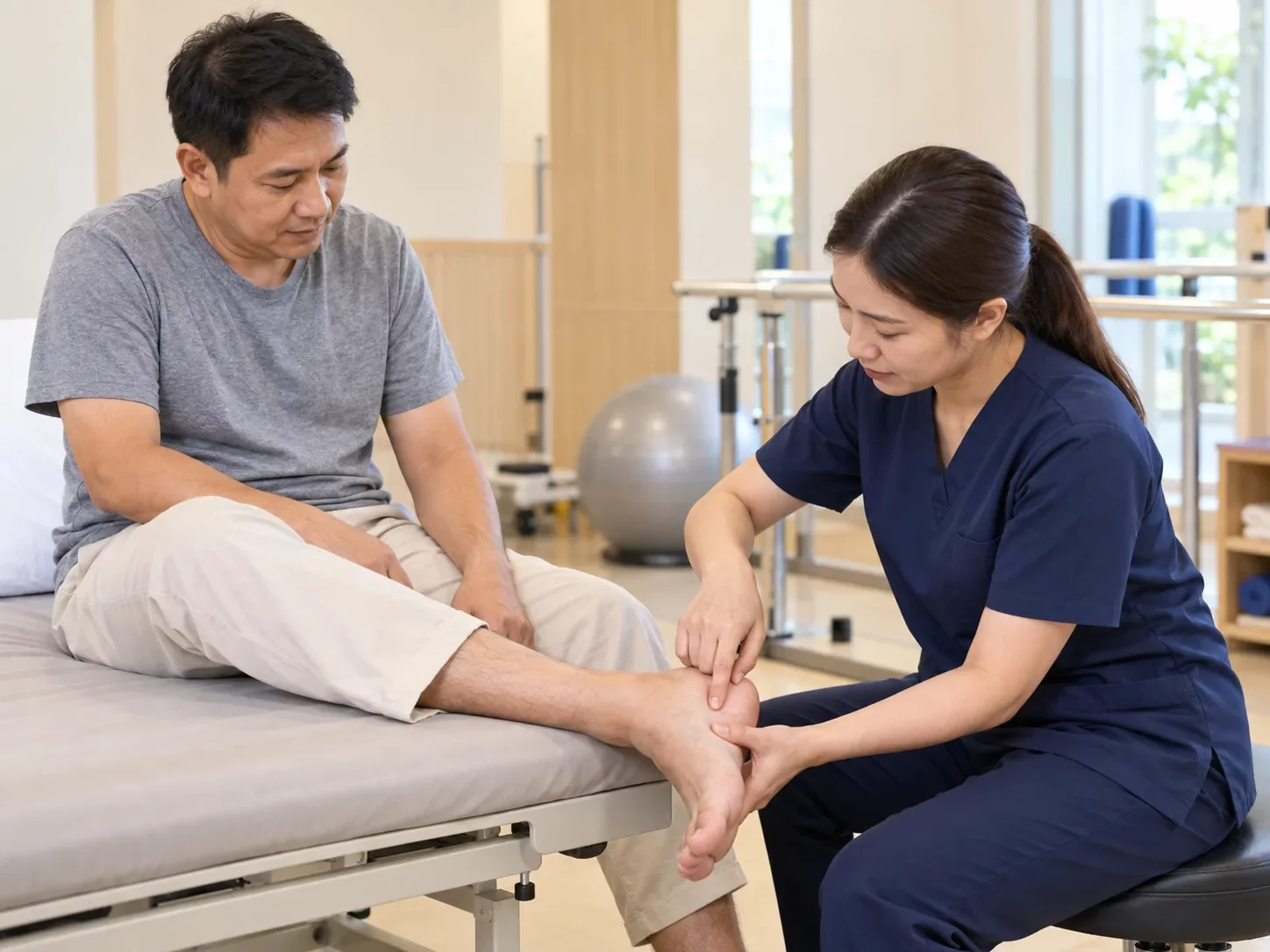KIN 足底筋膜炎疗程：物理治疗师在 KIN 康复中心评估脚跟