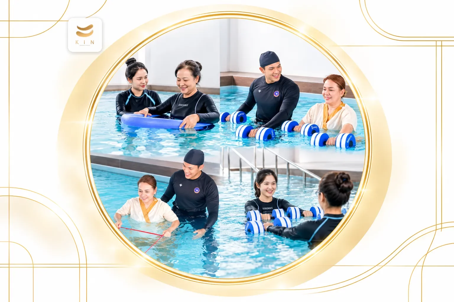 KIN Origin warm-water hydrotherapy pool at the Bearing branch for stroke rehabilitation during the Golden Period