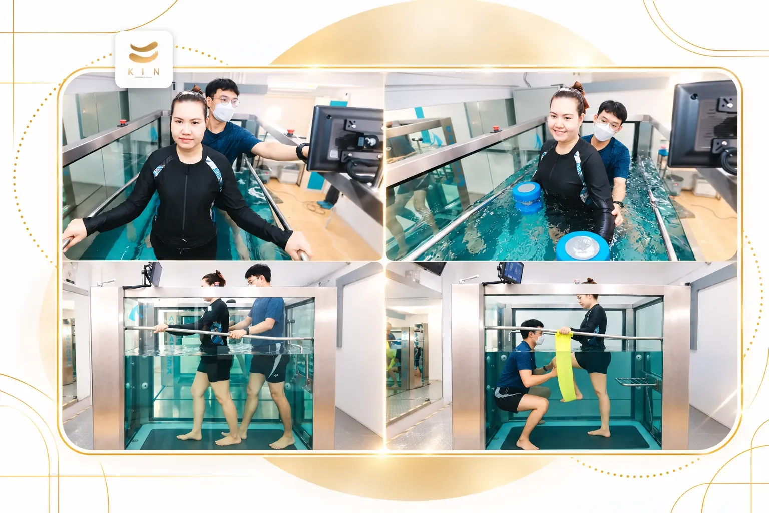 ลู่วิ่งใต้น้ำ Aquatic Treadmill สาขาลาดพร้าว 71 ศูนย์ฟื้นฟูคิน ลู่วิ่งใต้น้ำ Aquatic Treadmill สาขาลาดพร้าว 71 ฝึกเดินฟื้นฟูโรคหลอดเลือดสมอง Underwater Treadmill Gait Training ศูนย์ฟื้นฟูคิน KIN