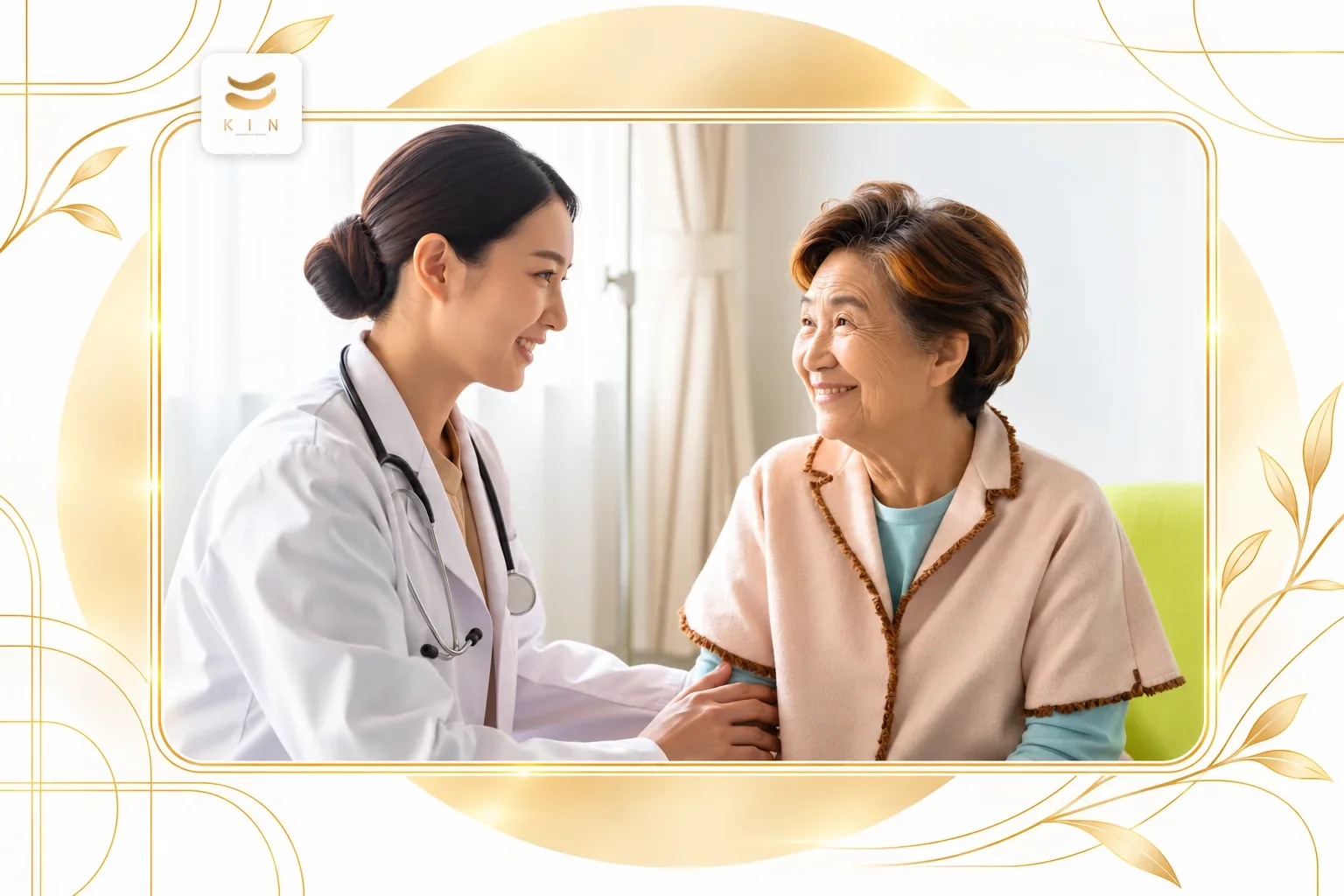 ทีมดูแลแบบประคับประคองของศูนย์ฟื้นฟูคินดูแลผู้เข้ารับบริการระยะท้ายของชีวิตอย่างอบอุ่น palliative care team providing end of life care ศูนย์ฟื้นฟูคิน KIN