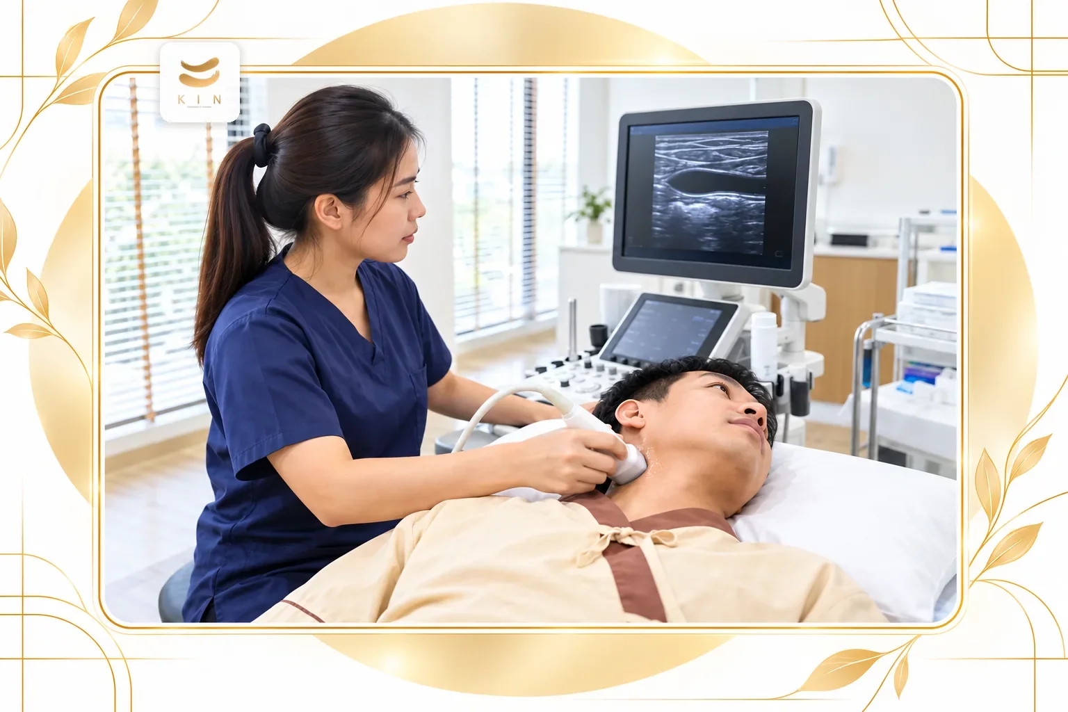 ตรวจอัลตราซาวด์หลอดเลือดแดงที่คอ Carotid Duplex Ultrasound คัดกรองความเสี่ยงสโตรก ศูนย์ฟื้นฟูคิน KIN ตรวจอัลตราซาวด์หลอดเลือดแดงที่คอ Carotid Duplex Ultrasound คัดกรองความเสี่ยงสโตรก ศูนย์ฟื้นฟูคิน KIN