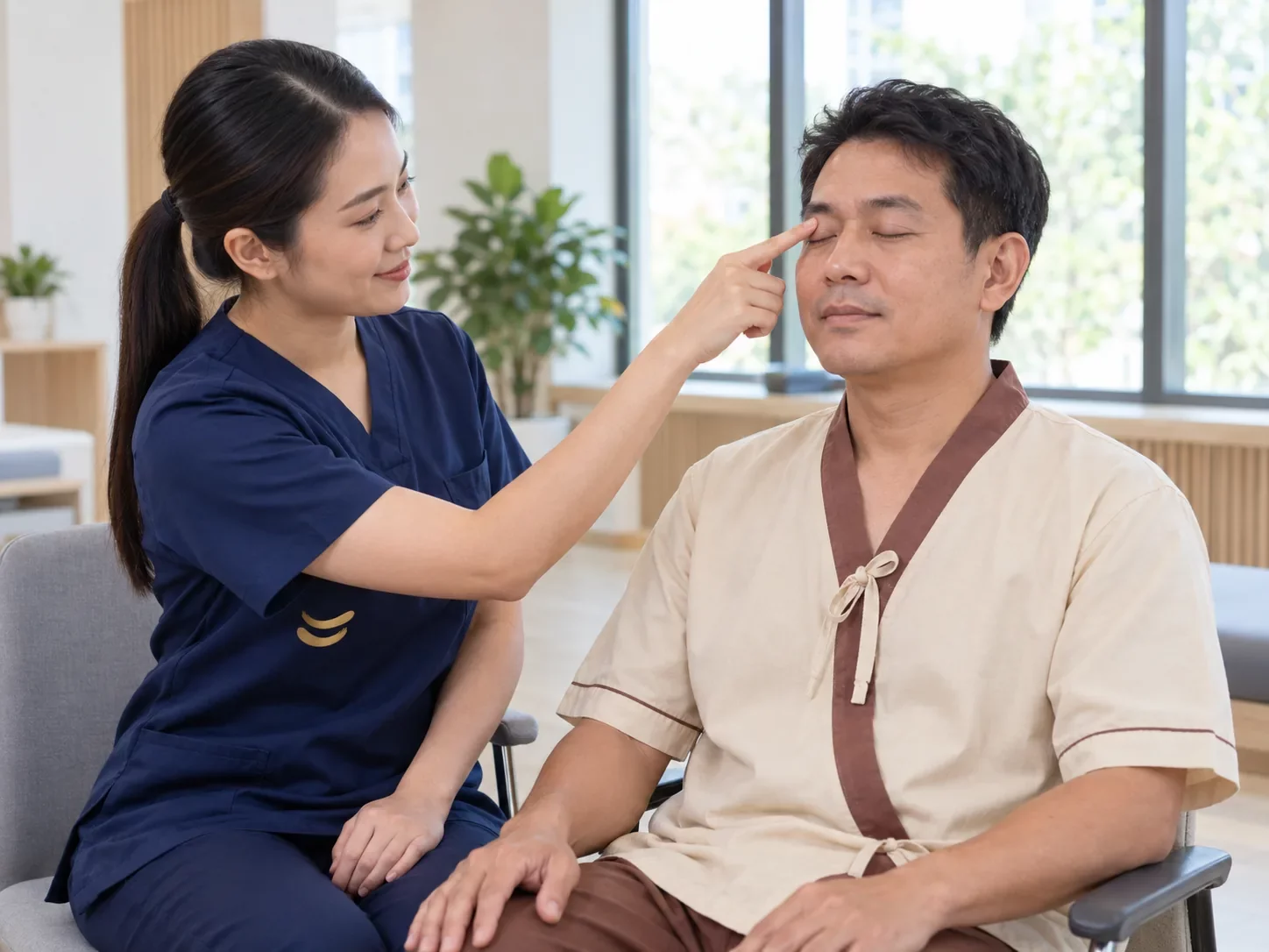 นักกายภาพบำบัดแนะนำท่าหลับตาเบา ๆ อัมพาตใบหน้า ศูนย์ฟื้นฟูคิน KIN
