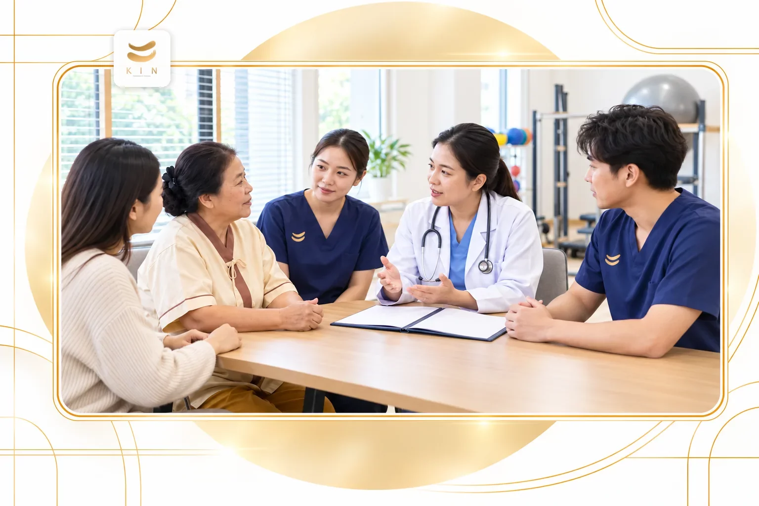แพทย์อธิบายข้อบ่งชี้และข้อจำกัดของ EECP ก่อนเริ่มทำ EECP doctor consultation indications ศูนย์ฟื้นฟูคิน KIN