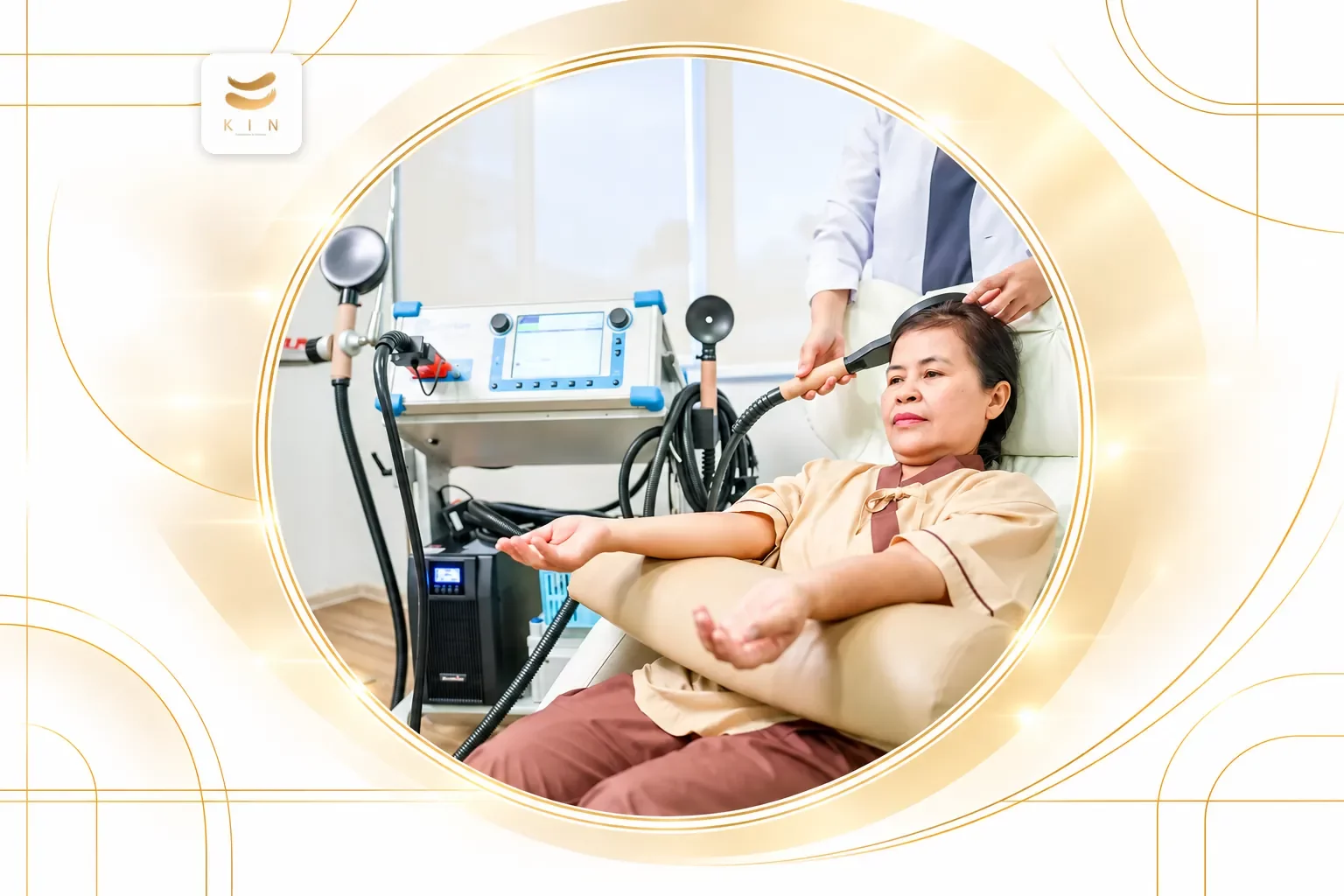 TMS magnetic brain stimulation for stroke rehabilitation during the Golden Period at KIN