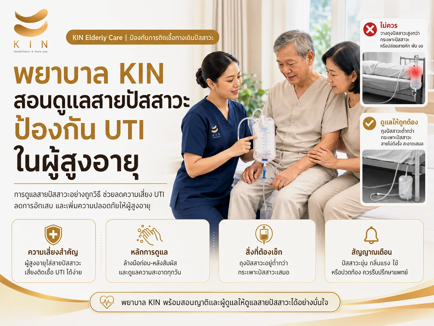 พยาบาล KIN สังเกตอาการติดเชื้อทางเดินปัสสาวะในผู้สูงอายุ