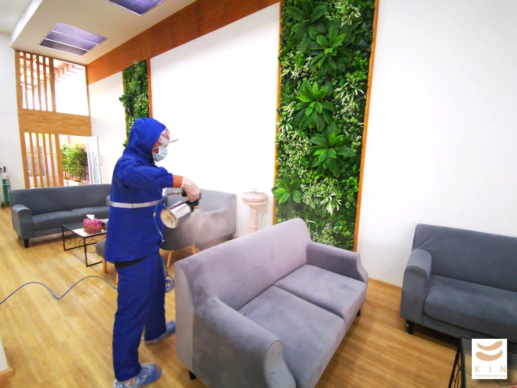 ทำความสะอาดฉีดพ่น covid-19