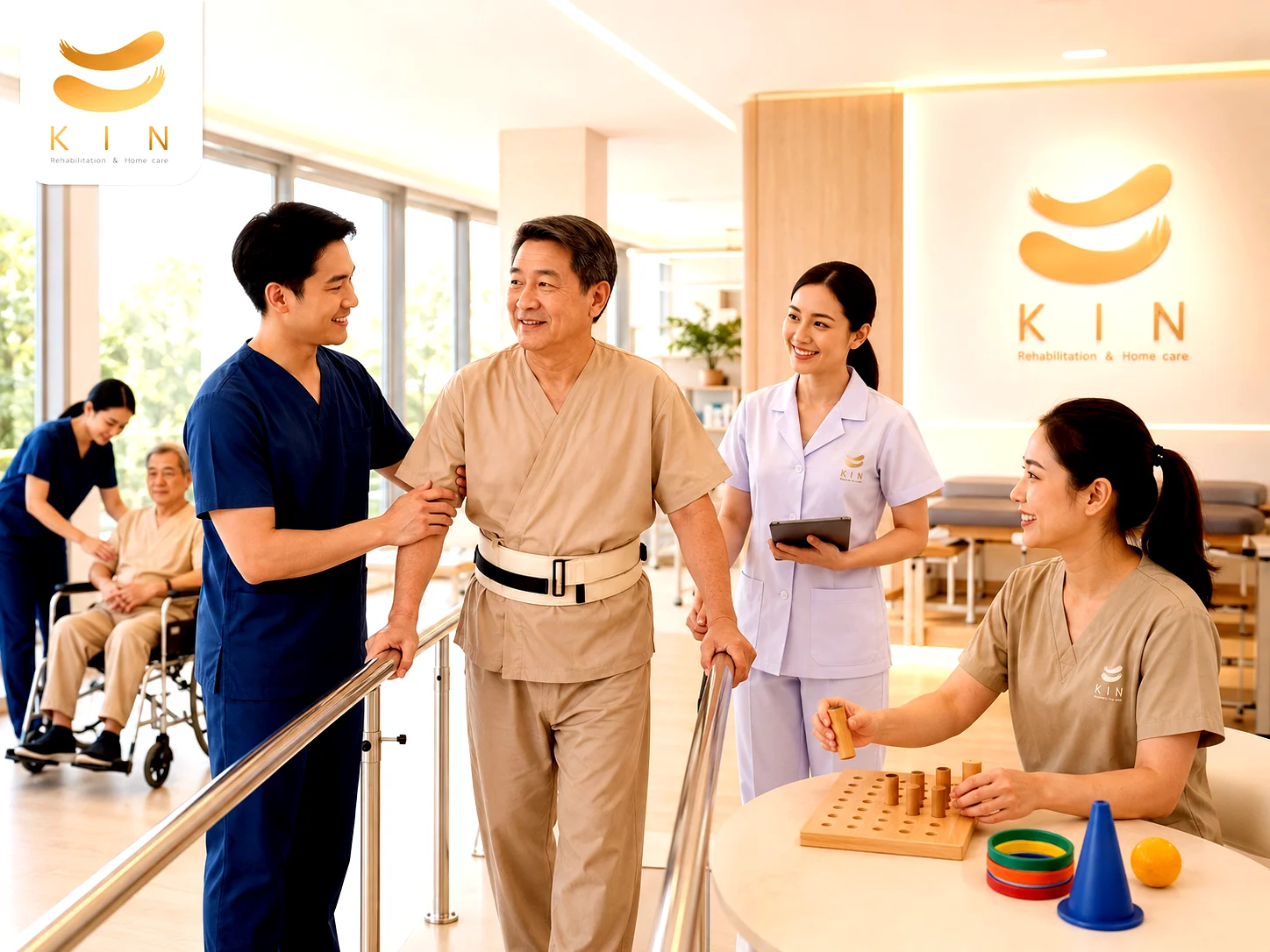 โปรแกรมฟื้นฟูโรคหลอดเลือดสมอง KIN ทีมกายภาพบำบัดและกิจกรรมบำบัด
