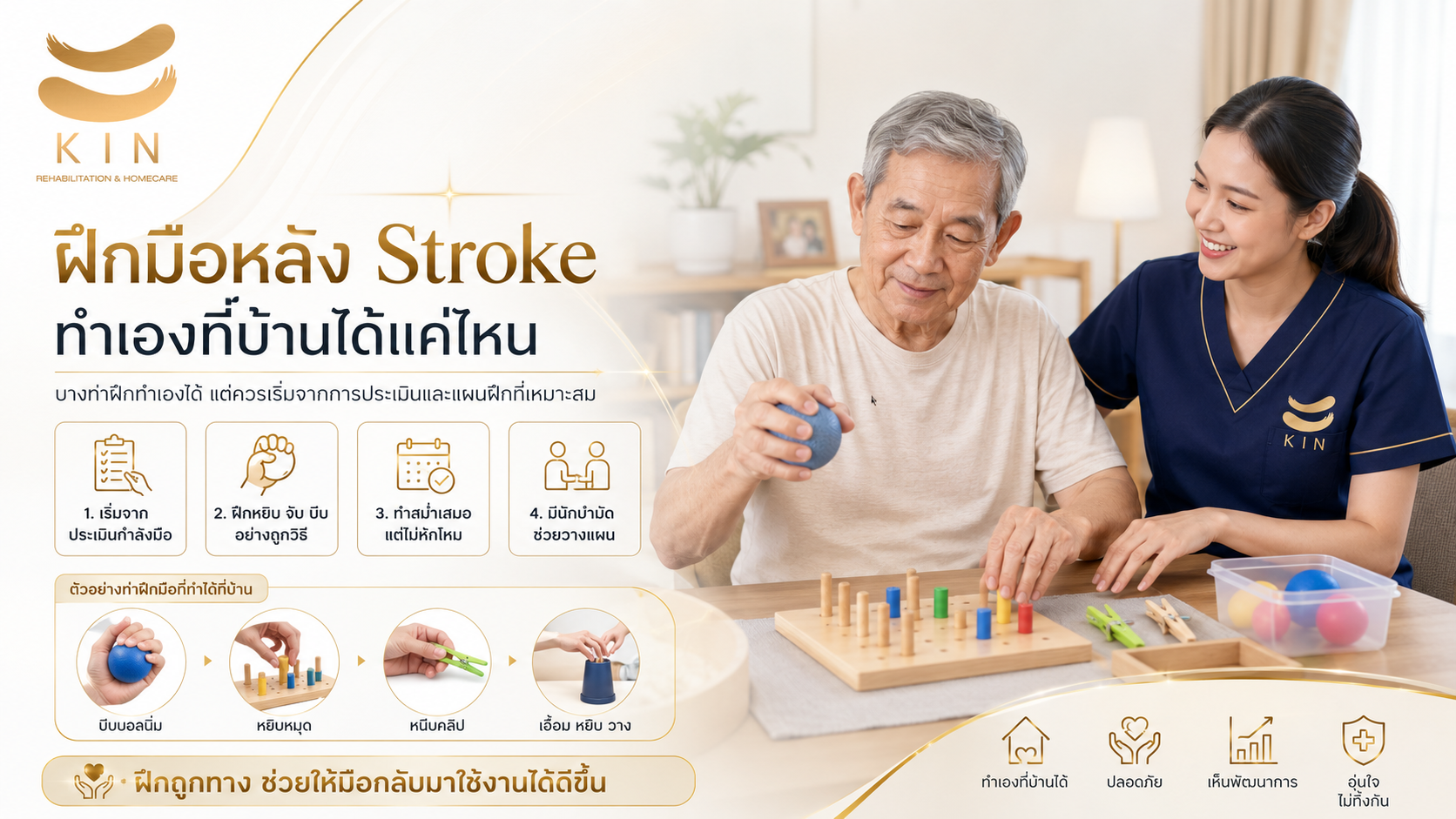 ฝึกมือหลัง Stroke ทำเองที่บ้านได้แค่ไหน